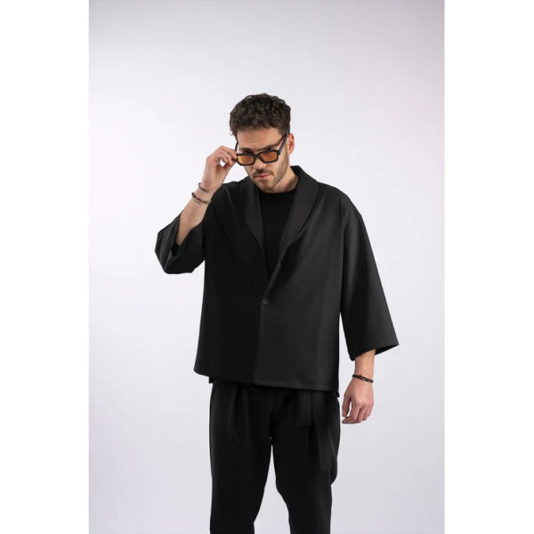 Suit/Overshirt BLACK Made In T/R Fabric