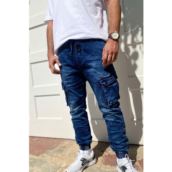 CARGO DENIM STRAIGHT FIT