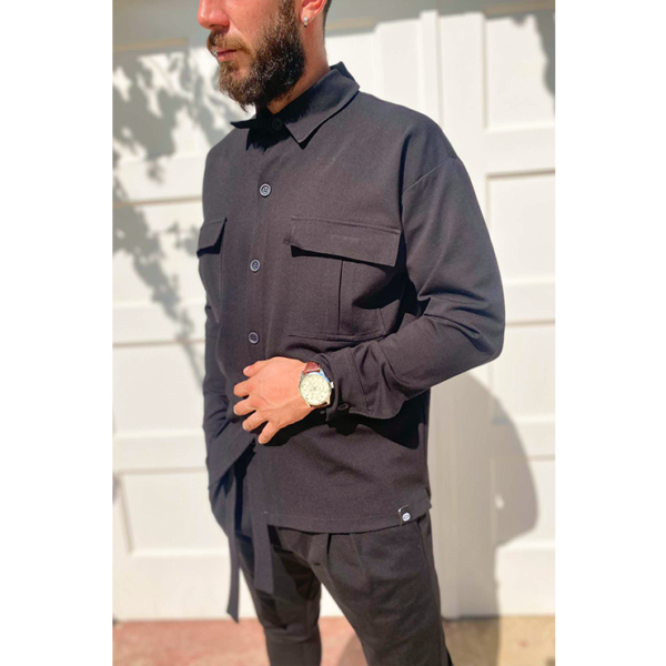 RAYON OVERSHIRT BLACK