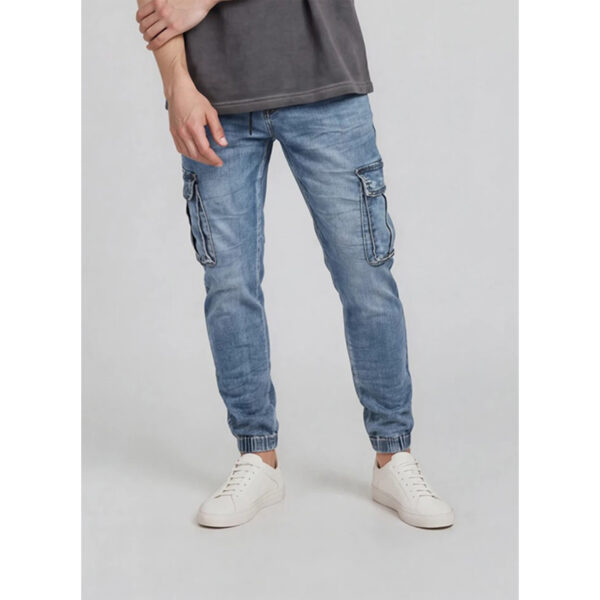 Waist/Ankles Elastic Dark Blue Cargo